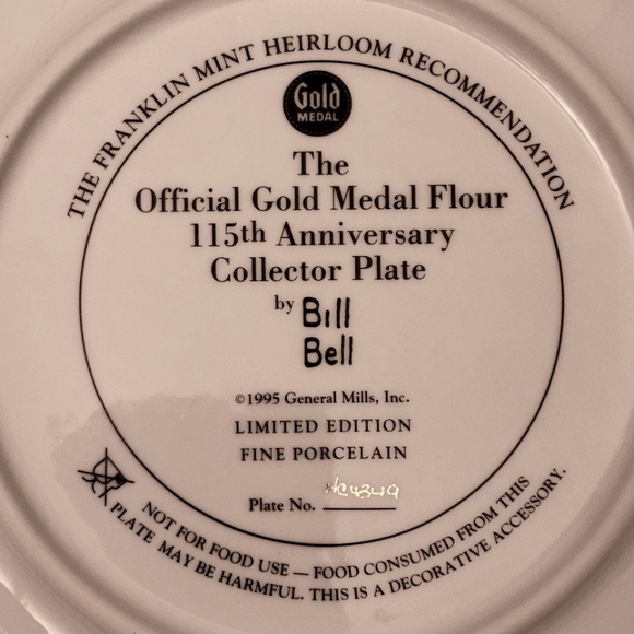 The Franklin Mint Heirloom 1995 Collector's Plate By Bill Bell - Picture 9 of 10